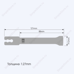 Лезвие осциллирующее Normal Saw blade, толщина 1,27 мм, длина 121 мм, ширина 19,2 мм 